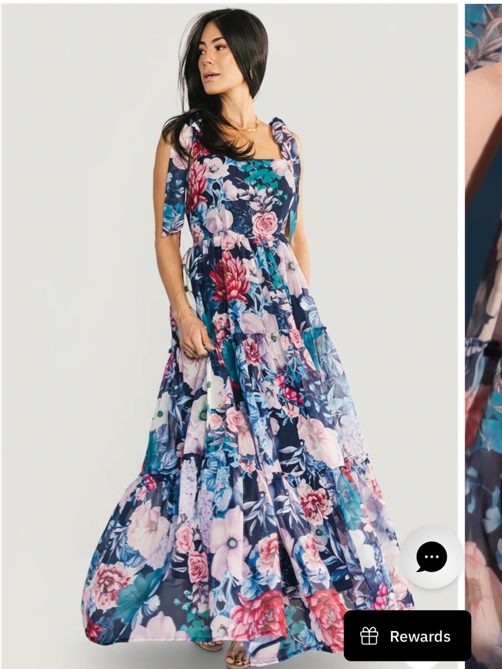 Baltic Born Navy Floral Maxi Dress floral